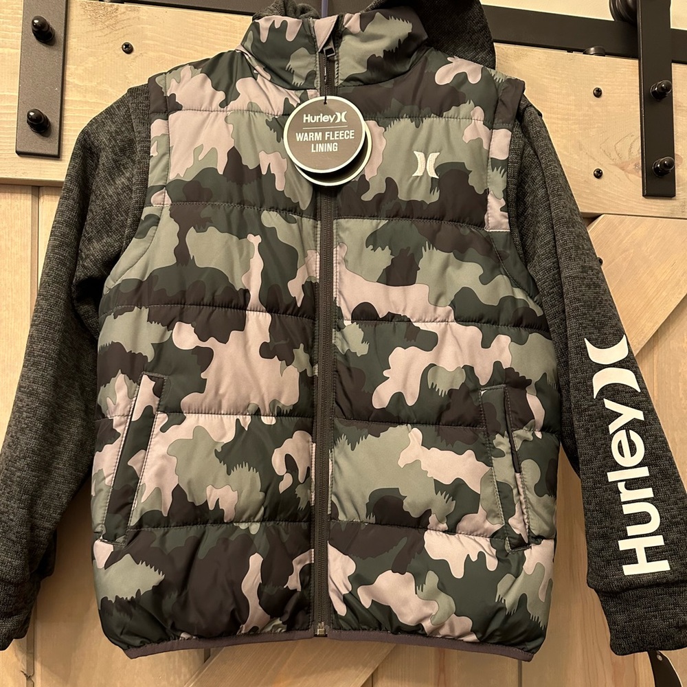 Hurley Camouflage Fleece Coat - NWT